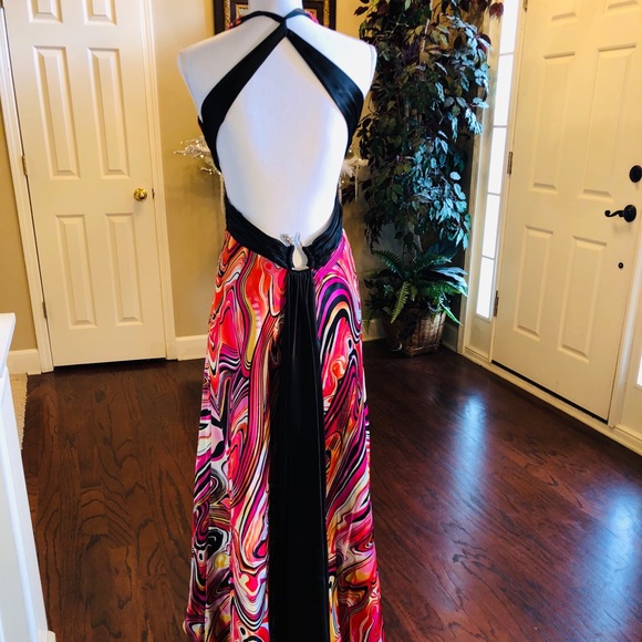 dress, size 5/6,black/white/pink/orange rhinestone - Picture 6 of 8